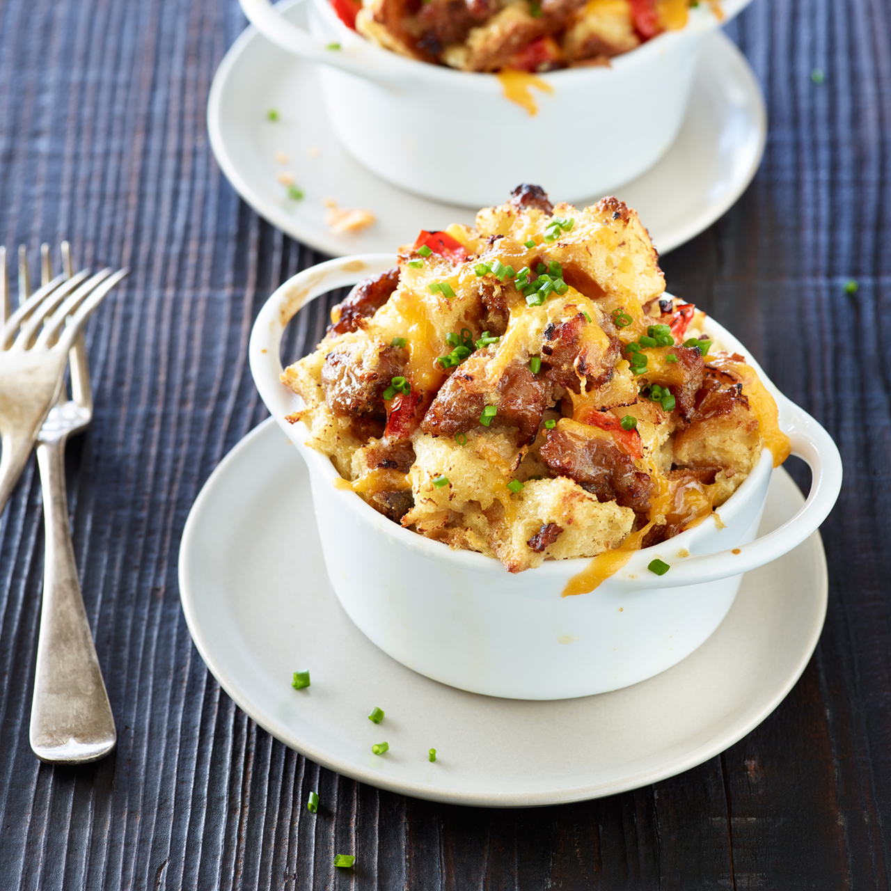 Turkey Sausage & Pepper Strata Casserole Recipe Shady Brook Farms