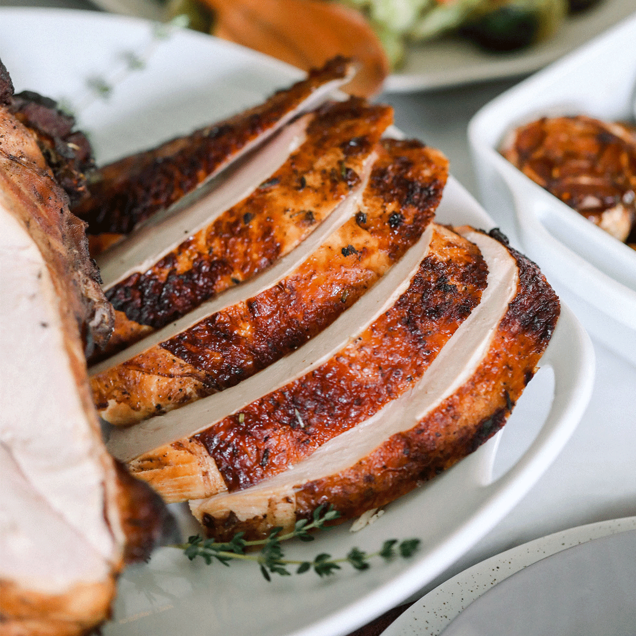 Salt & Pepper Smoked Turkey BoneInBreast with Cranberry Balsamic BBQ