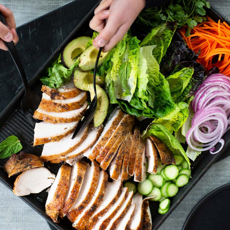 McCormick® Grill Mates® Montreal Turkey Seasoned Tenderloin with Kale Salad