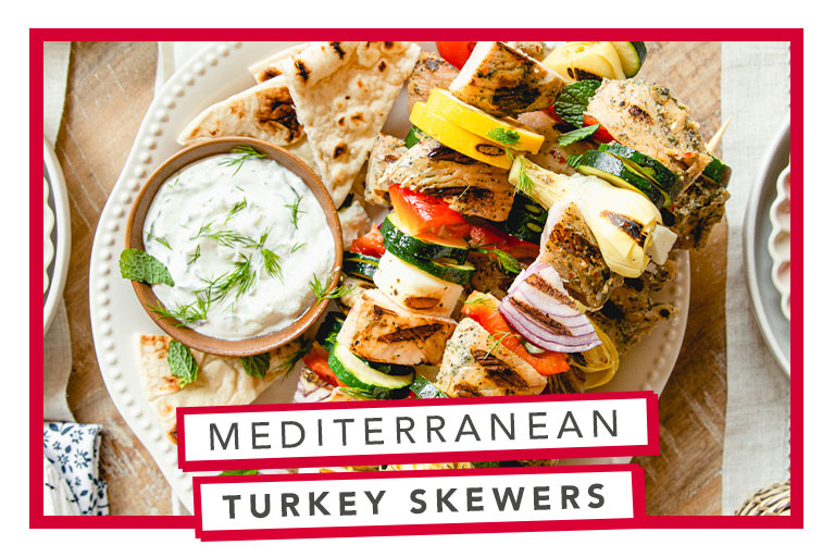 Mediterranean Turkey Skewers
